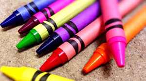close up of crayons